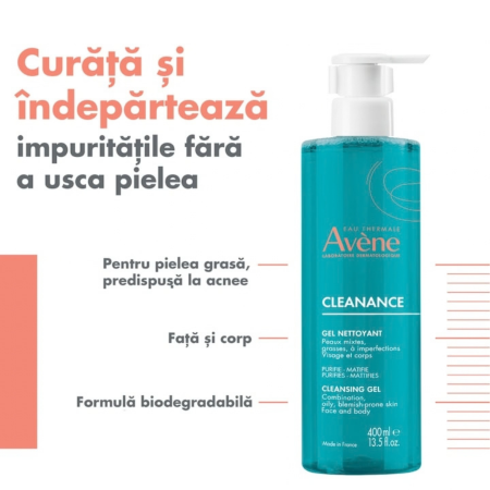 Avene Cleanance gel de curatare 400 ml [2]