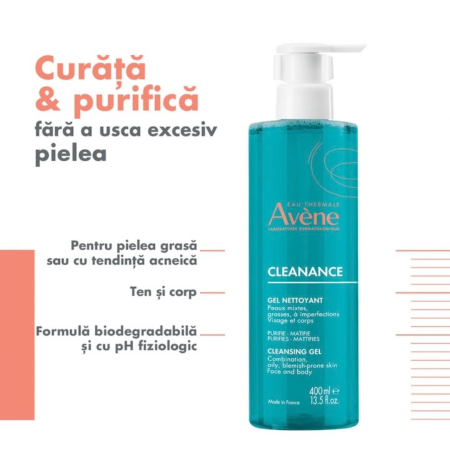 Avene Cleanance gel de curatare 400 ml [3]