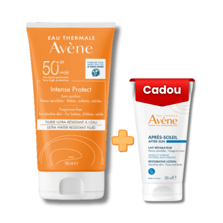 Toate produsele - Avene Lotiune protectie solara SPF 50+ Intense Protect 150 ml + Avene Lotiune reparatoare dupa expunerea la soare 50 ml