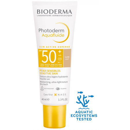 Protectie solara - Bioderma Photoderm Aquafluide Claire light SPF 50+ 40 ml