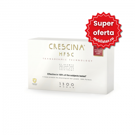 Toate produsele - Crescina Re-Growth & Anti-hair Loss HFSC Transdermic Technology 1300 Tratament complet pentru femei 10+10 fiole