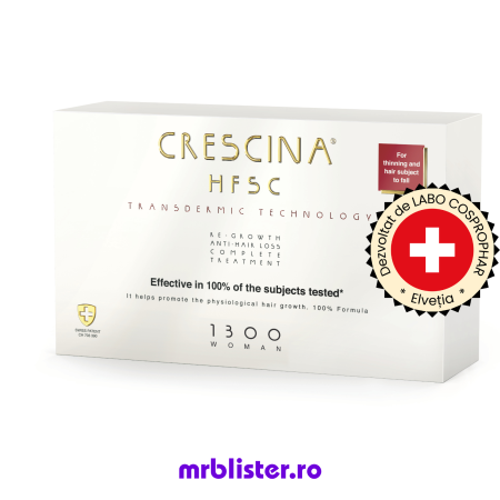 CRESCINA - Crescina Re-Growth & Anti-hair Loss HFSC Transdermic Technology 1300 Tratament complet pentru femei 10+10 fiole