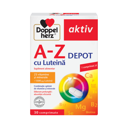 Doppelherz Aktiv A-Z cu Luteina Depot 30 comprimate [1]