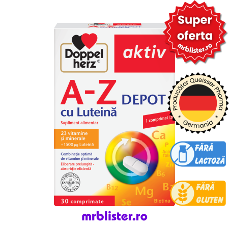 Oferte - Doppelherz Aktiv A-Z cu Luteina Depot 30 comprimate