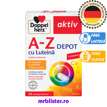 Toate produsele - Doppelherz Aktiv A-Z cu Luteina Depot 30 comprimate