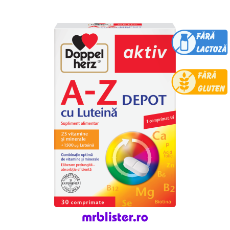 Toate produsele - Doppelherz Aktiv A-Z cu Luteina Depot 30 comprimate
