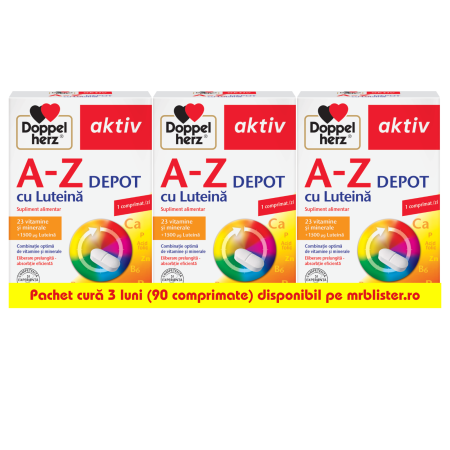 Doppelherz Aktiv A-Z cu Luteina Depot 90 comprimate pachet cura 3 luni [1]