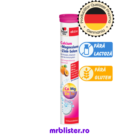 Toate produsele - Doppelherz Aktiv Calciu + Magneziu + Zinc + Seleniu 15 comprimate efervescente