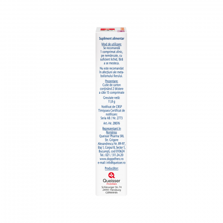 Doppelherz Aktiv Fier + C + Histidina + Acid folic 30 comprimate [3]