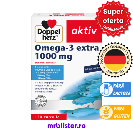 Toate produsele - Doppelherz Aktiv Omega-3 Extra 1000 mg 120 capsule