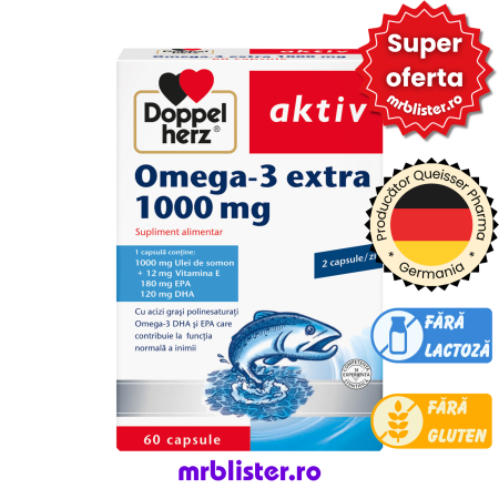 Toate produsele - Doppelherz Aktiv Omega-3 Extra 1000 mg 60 capsule