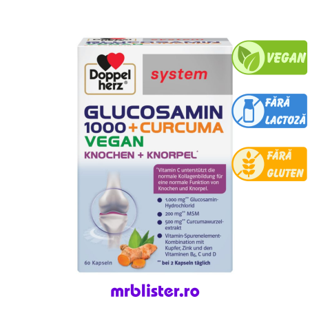 Toate produsele - Doppelherz System Glucozamina 1000 + Curcuma 60 capsule