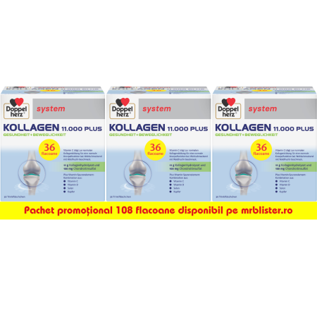 Doppelherz System Kollagen 11000 Plus 108 flacoane pachet promotional [1]