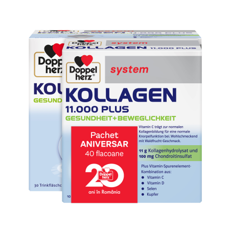 Doppelherz System Kollagen 11000 Plus 30+10 flacoane pachet promotional [1]