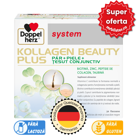 Toate produsele - Doppelherz System Kollagen Beauty Plus 30 flacoane