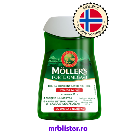 Toate produsele - Moller's Forte Omega 3 + Cod Liver Oil 112 capsule