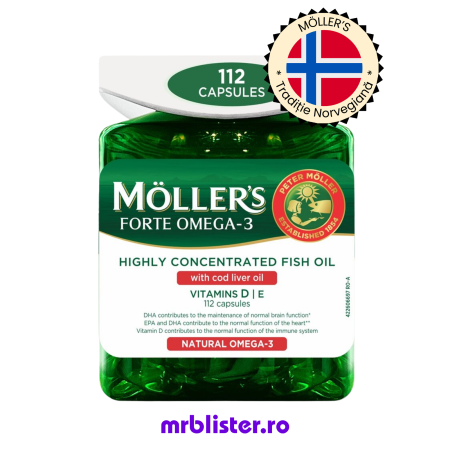 Toate produsele - Moller's Forte Omega 3 + Cod Liver Oil 112 capsule