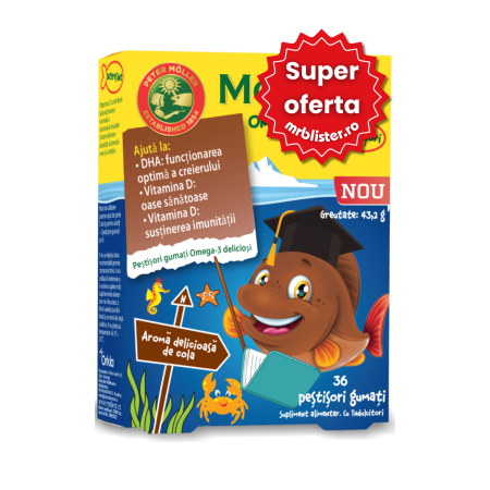 Toate produsele - Moller's Omega 3 Pestisori Cola 36 jeleuri