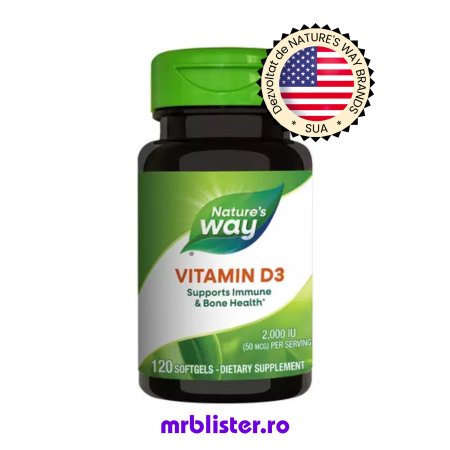 Toate produsele - Nature's Way Vitamin D3 2000 UI 120 capsule moi