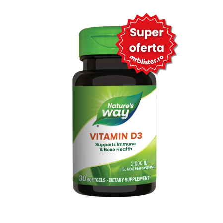 Toate produsele - Nature's Way Vitamin D3 2000 UI 30 capsule moi
