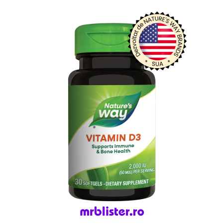 Toate produsele - Nature's Way Vitamin D3 2000 UI 30 capsule moi