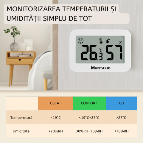 Termometru și Higrometru Mini Interior [3]