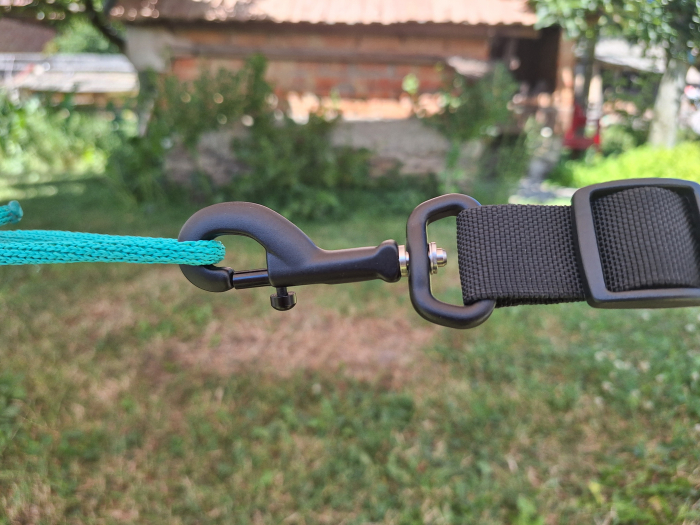 Fekete alumínium forgó karabiner - könnyű és csavarodásmentes [2]