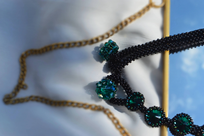 Colier cu Cristale - Emerald [2]