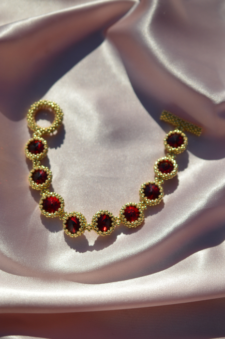 Bratara cu Cristale - light siam [2]