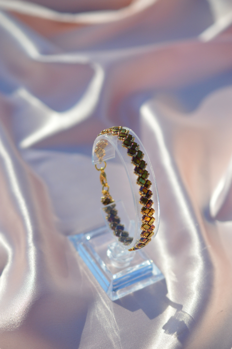 Bratara Half Tila - Metallic Gold Iris [2]