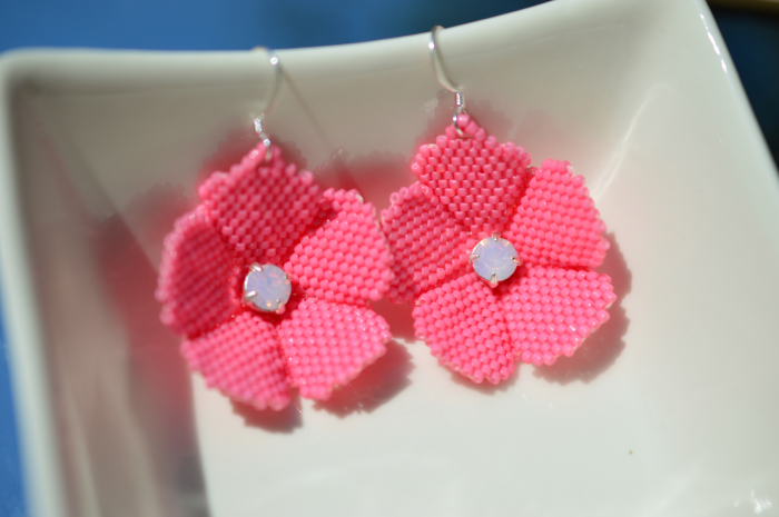 Cercei floare cu cristale [2]