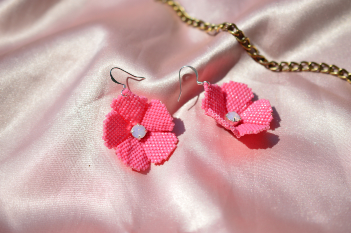 Cercei floare cu cristale [3]