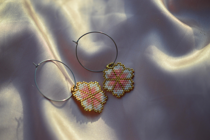 Cercei Hoops cu Flori [2]