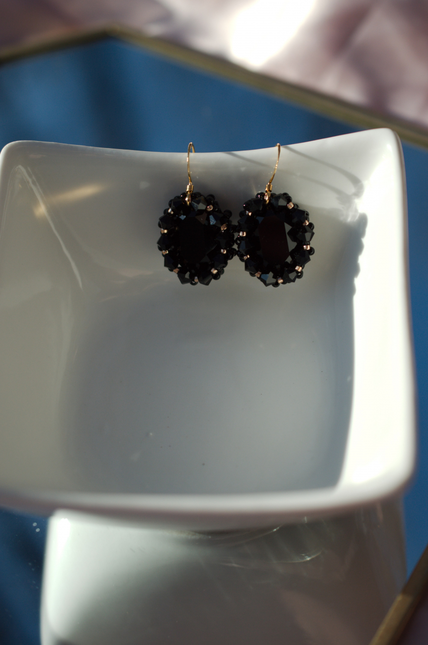 Cercei cu Cristale - Black [3]