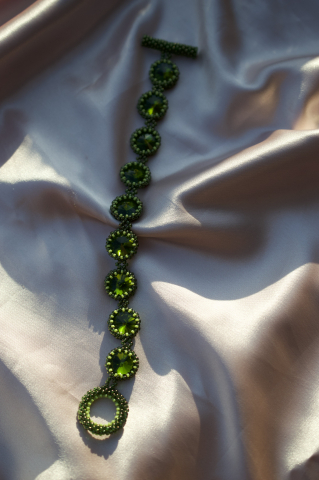 Bijuterii cu Cristale - Bratara cu Cristale - Olivine