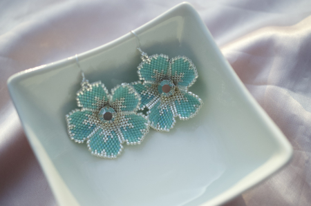 Cercei cu Flori Albastre [2]