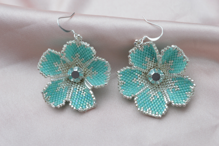 Cercei cu Flori Albastre [4]