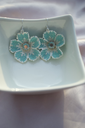 Cercei cu Flori Albastre [1]