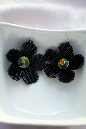 Cercei cu Flori Negre [3]