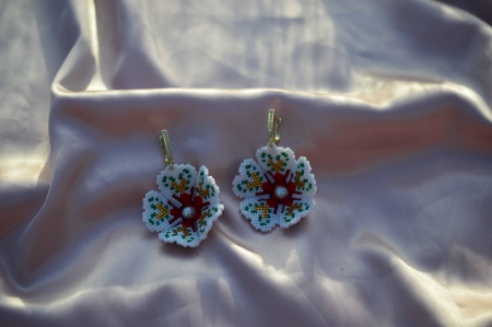 Cercei cu Flori si perla de cultura [1]