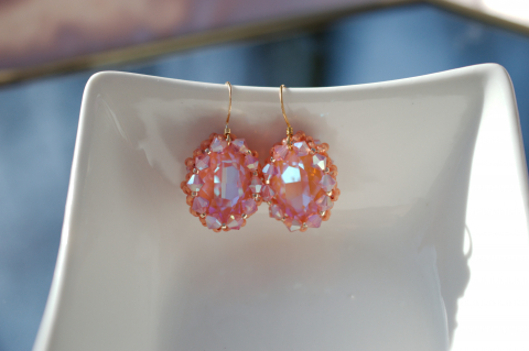 Cercei cu Cristale - Peach [3]