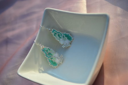 Cercei Fluture - Verde pastelat [1]