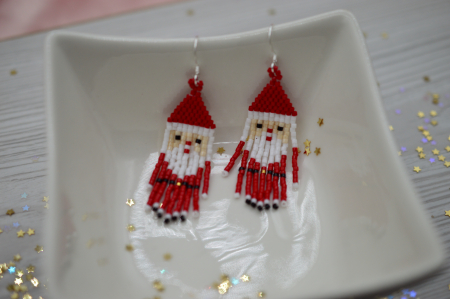 Accesorii Sarbatori - Cercei Mos Craciun