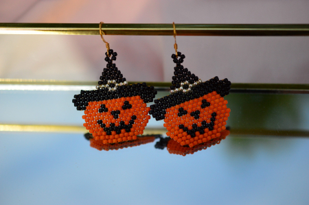Accesorii Halloween - Cercei Pumpkin