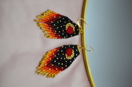 Accesorii Halloween - Cercei Red Moon - Mici