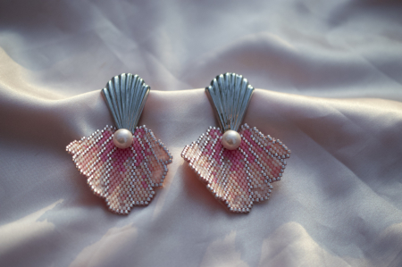 Produse - Cercei Scoica - Roz