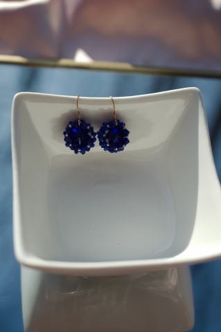 Cercei cu Cristale - navy blue [3]