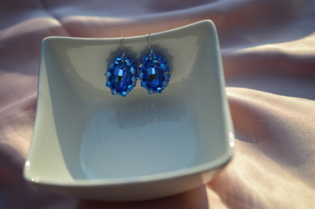 Bijuterii cu Cristale - Cercei cu Cristale  - Ocean