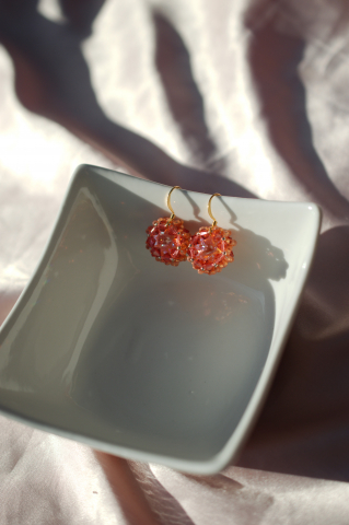 Cercei cu Cristale - Peach [1]