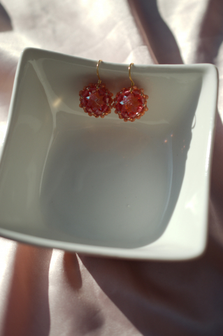 Cercei cu Cristale - Peach [2]